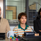 Paul Chahidi, Nasim Pedrad, Saba Homayoon in the Chad finale